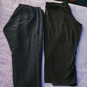 Black and Dark Gray Pants Set